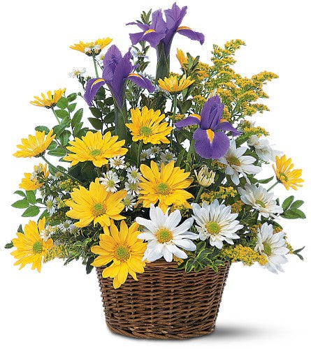Cesta floral sonriente