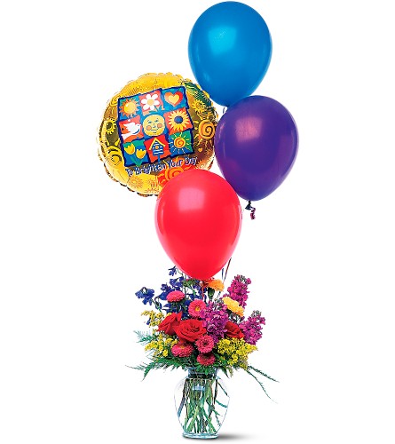Flores y globos
