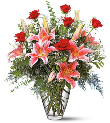 Red Roses & Lilies