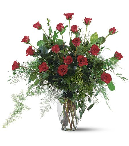 18 jarrón tributo a la rosa roja