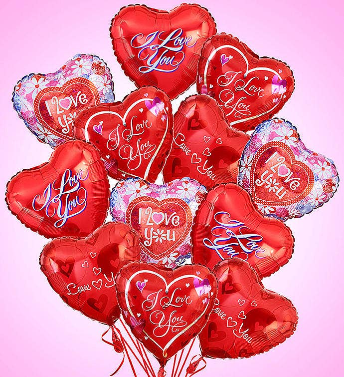 I Love You Mylar Balloons - 12