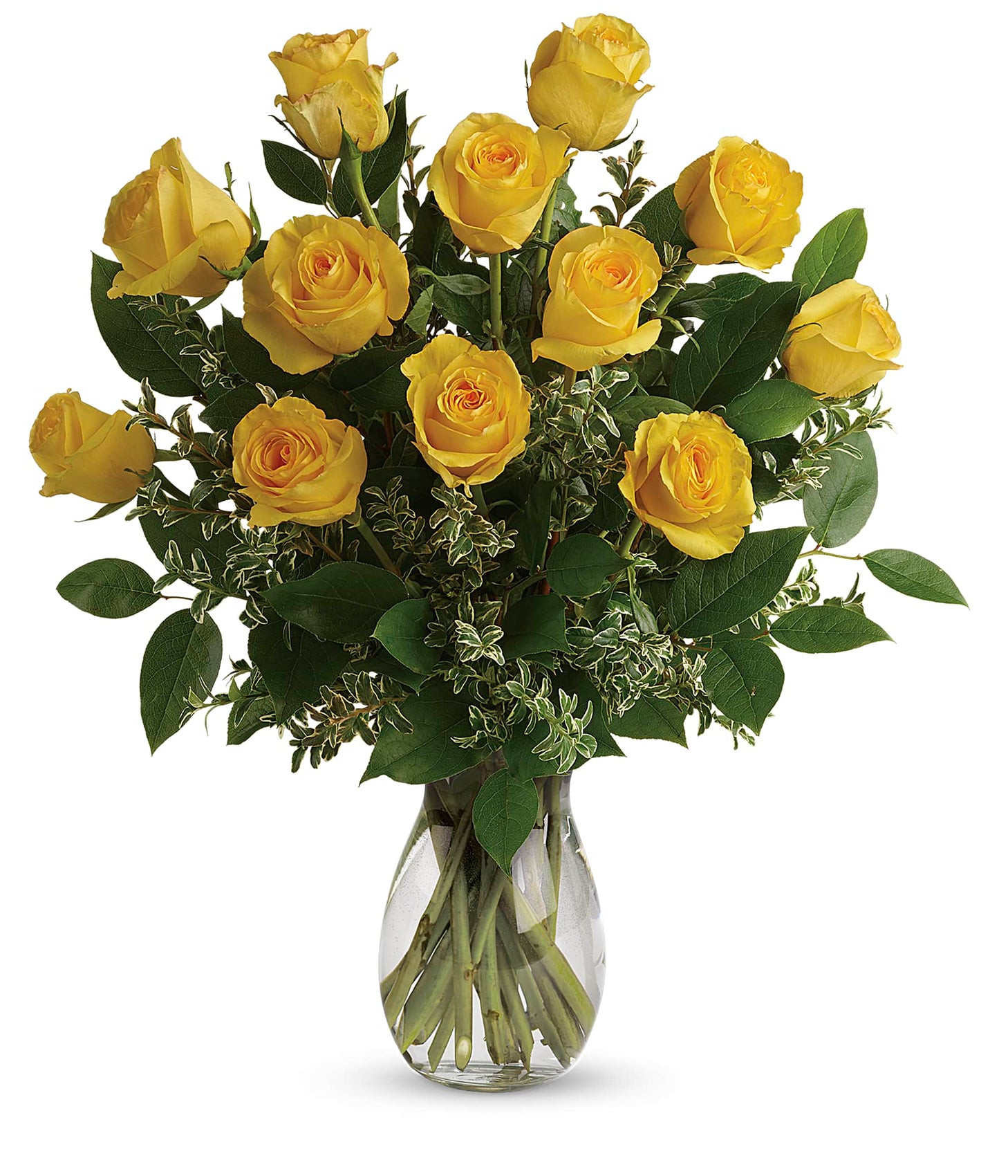 Rosas amarillas de tallo largo