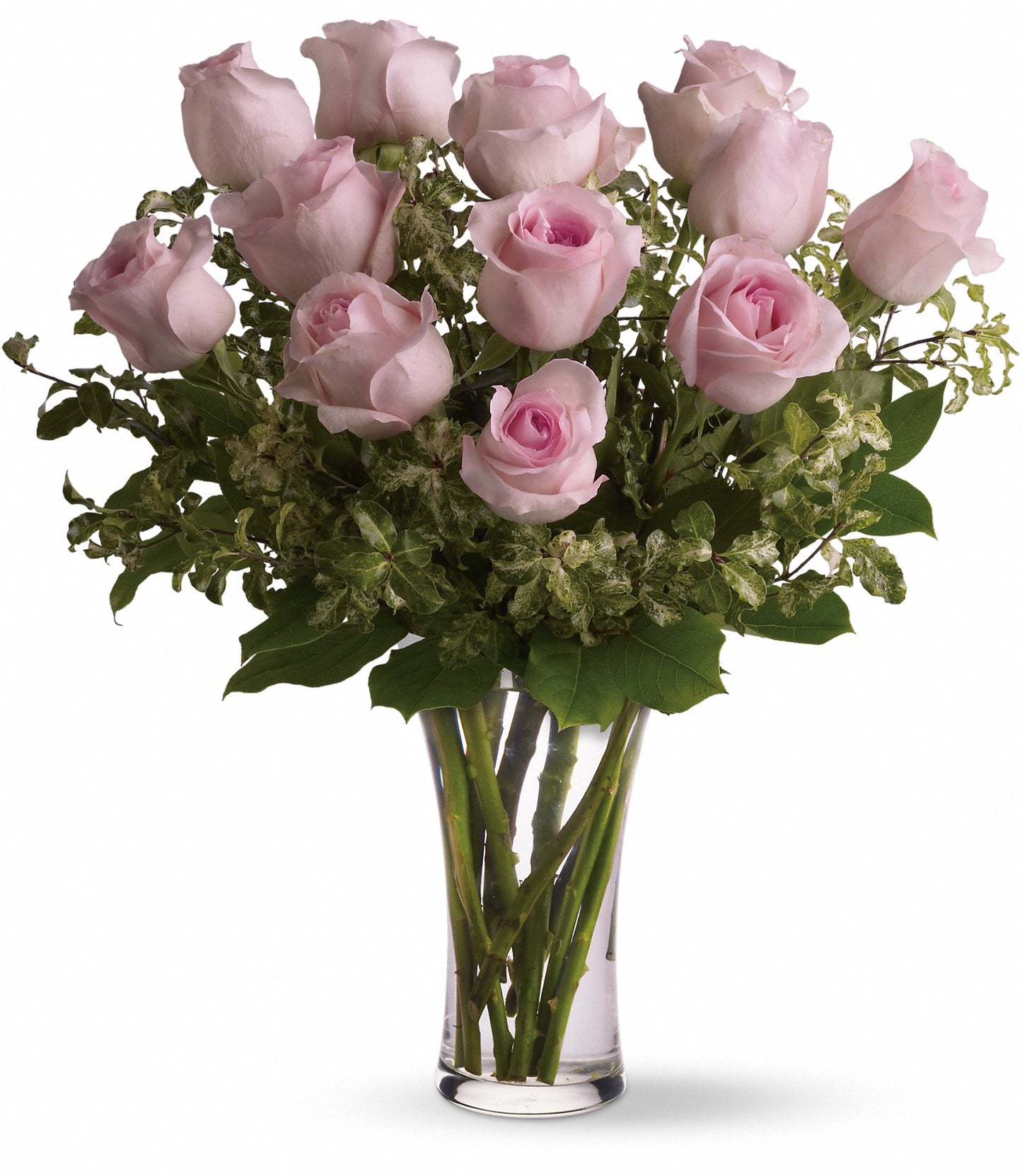 Rosas rosadas de tallo largo