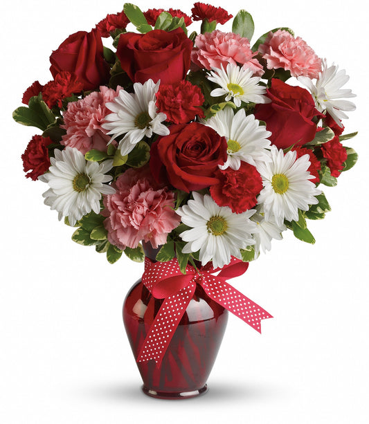 A Valentine's Day Spring Mix of Flowers with Roses - Chosen by our Designer