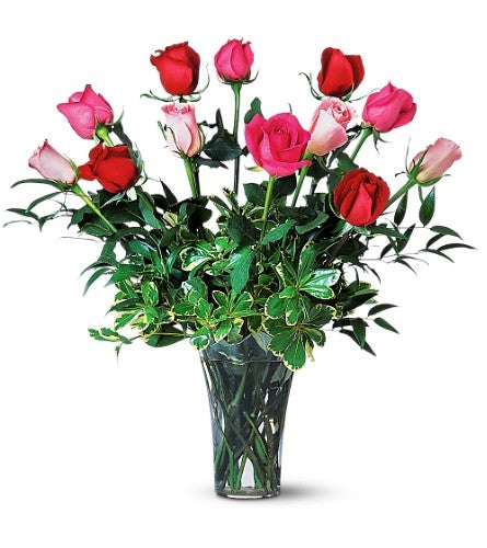 Multi-Colored Long Stem Valentine's Day Roses