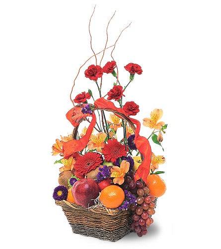 Fruits And Flowers Basket