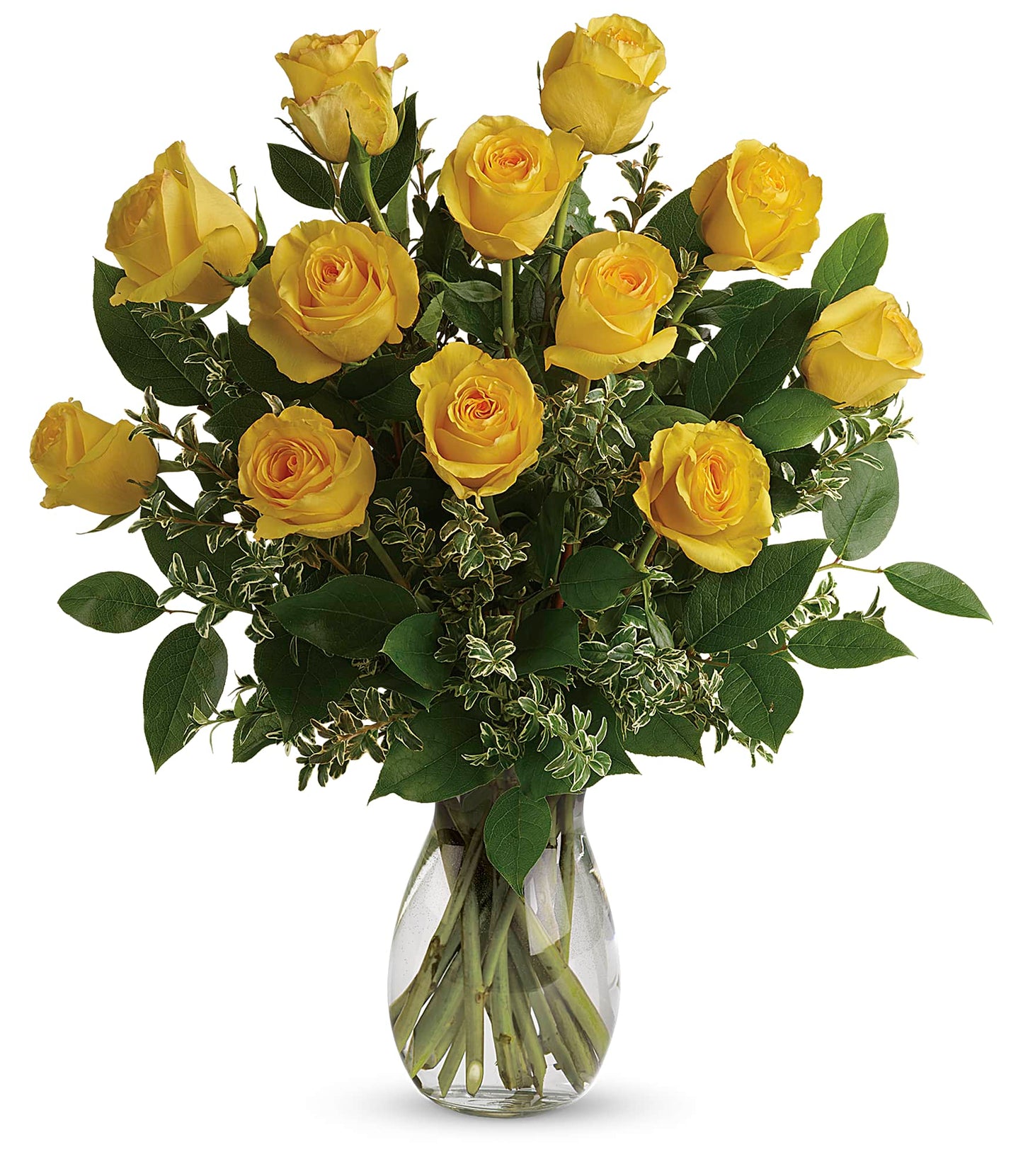 Long Stem Yellow Valentines Day Roses