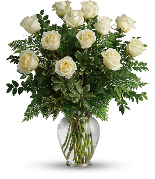 Long Stem White Valentine's Day Roses